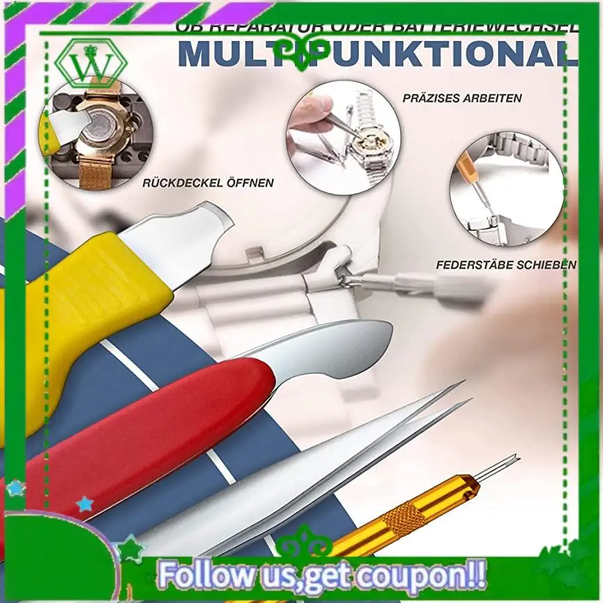 Надежный инструмент для часов премиум-класса — набор инструментов для часовщика 148 предметов — с открывателем для часов для замены батареи и уплотнений — углеродистая сталь
Надежный инструмент для часов премиум-класса — набор инструментов для часовщика 148 предметов — с открывателем для часов для замены батареи и уплотнений — углеродистая сталь