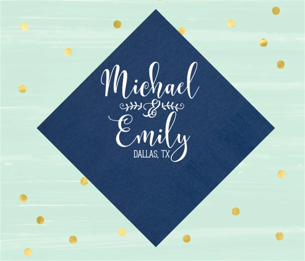 50PCS Personalized Navy Napkins, Wedding Napkins, Paper Napkins, Cocktail Napkins, Bridal Shower Napkin, Beverage Napkins, Party
50PCS Personalized Navy Napkins, Wedding Napkins, Paper Napkins, Cocktail Napkins, Bridal Shower Napkin, Beverage Napkins, Party