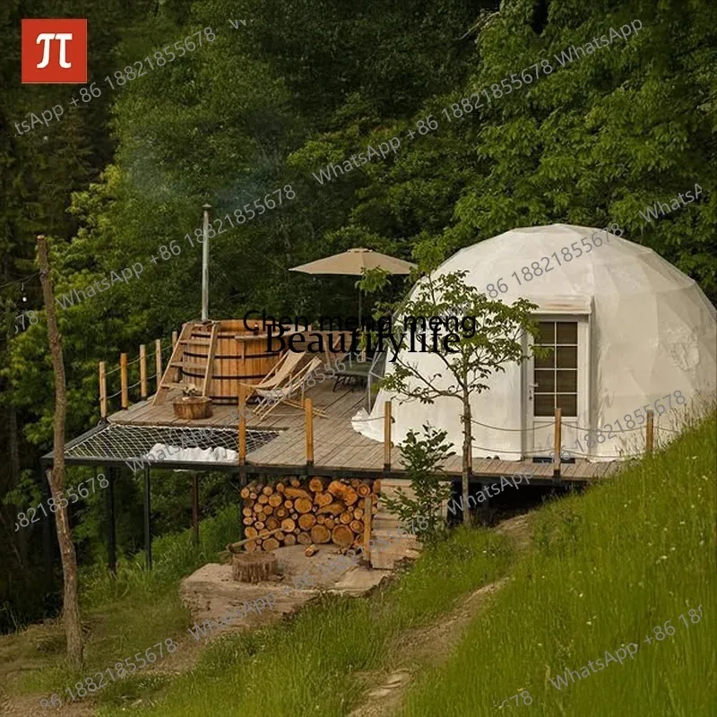 EE182 Luxury Camping Geodesic Dome House Hemispherical House PVC Geodesic Dome Tent Camping Dome Tent Hotel Tent for Glamping Re
EE182 Luxury Camping Geodesic Dome House Hemispherical House PVC Geodesic Dome Tent Camping Dome Tent Hotel Tent for Glamping Re