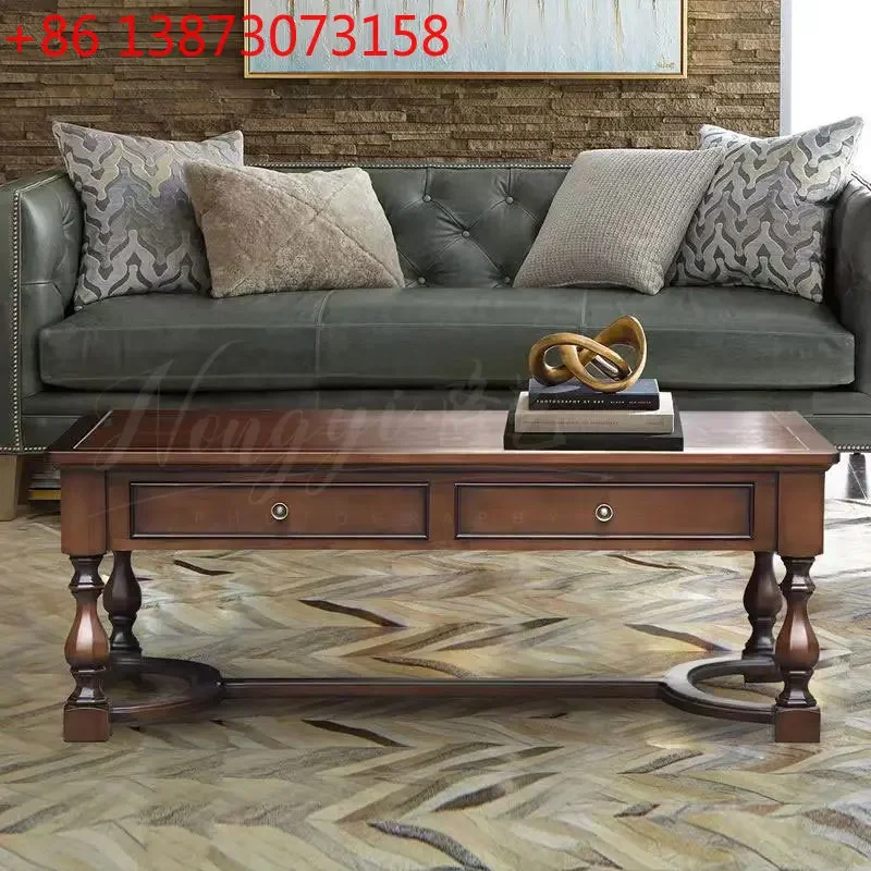 American rural solid wood carving flower rectangular few French simple small apartment household old tea table
American rural solid wood carving flower rectangular few French simple small apartment household old tea table