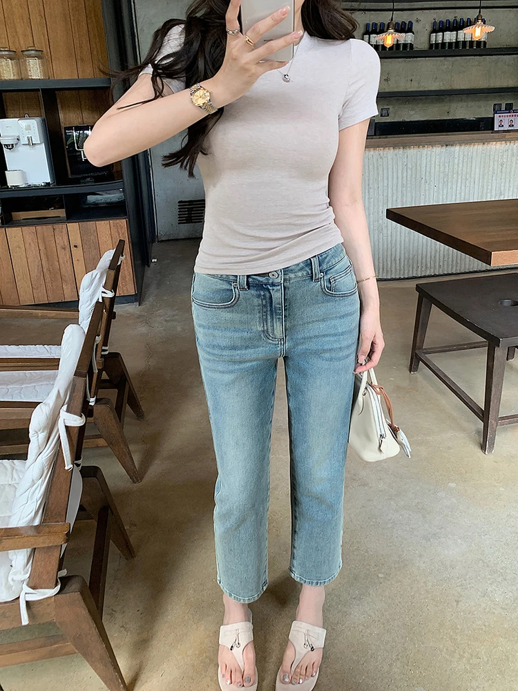 New 2025 "Whiskey Glass Leg" Slimming Straight Leg Jeans Perfectly Tailored Washed Nine-Piece High Waist Casual Women's Jeans
New 2025 "Whiskey Glass Leg" Slimming Straight Leg Jeans Perfectly Tailored Washed Nine-Piece High Waist Casual Women's Jeans