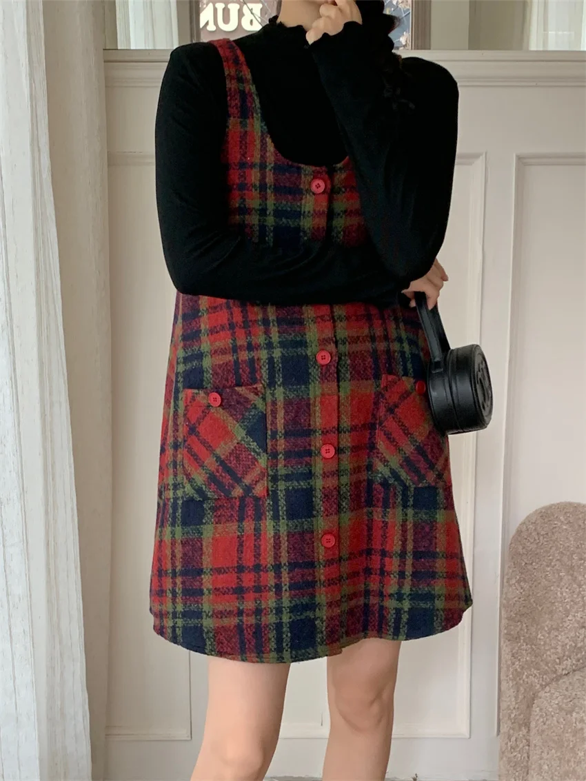 PLAMTEE New Years Women Woolen Vest Dress Winter Slim All Match Sweet Chic Solid T-Shirts Holiday Office Lady Elegant Suits
PLAMTEE New Years Women Woolen Vest Dress Winter Slim All Match Sweet Chic Solid T-Shirts Holiday Office Lady Elegant Suits