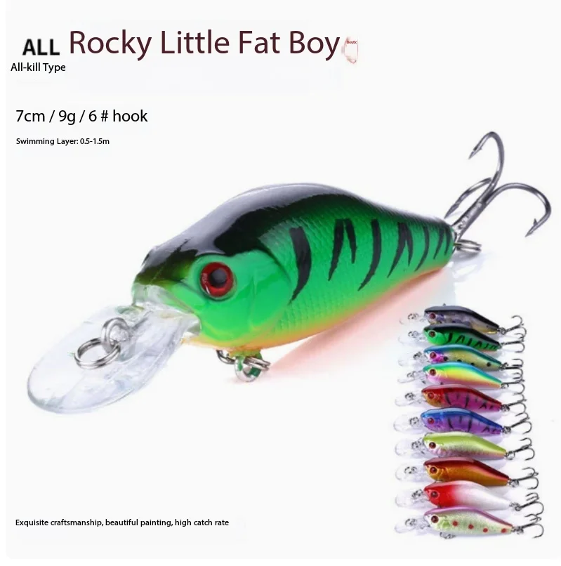 9g Plastic Crankbait Vibrating Long Cast Rattle Beads Realistic Floating Hard Bait For Grouper Sea Bass Saltwater Tackle
9g Plastic Crankbait Vibrating Long Cast Rattle Beads Realistic Floating Hard Bait For Grouper Sea Bass Saltwater Tackle