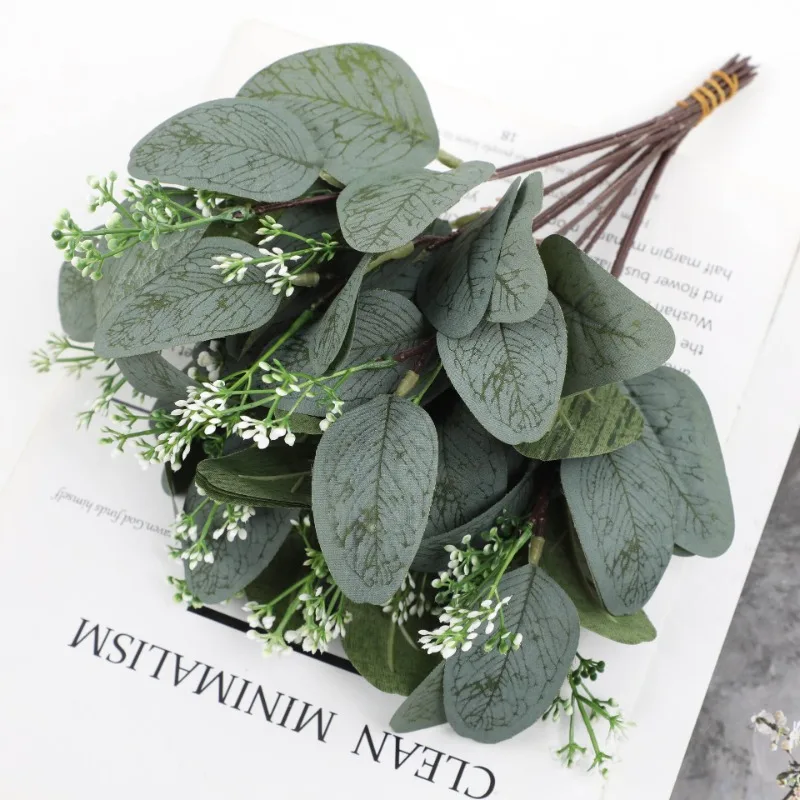 10Pcs Mixed Artificial Oval Eucalyptus Leaves Stems and Spray for Vase Floral Wreath Bouquets Bride Wedding Greenery Decoration
10Pcs Mixed Artificial Oval Eucalyptus Leaves Stems and Spray for Vase Floral Wreath Bouquets Bride Wedding Greenery Decoration