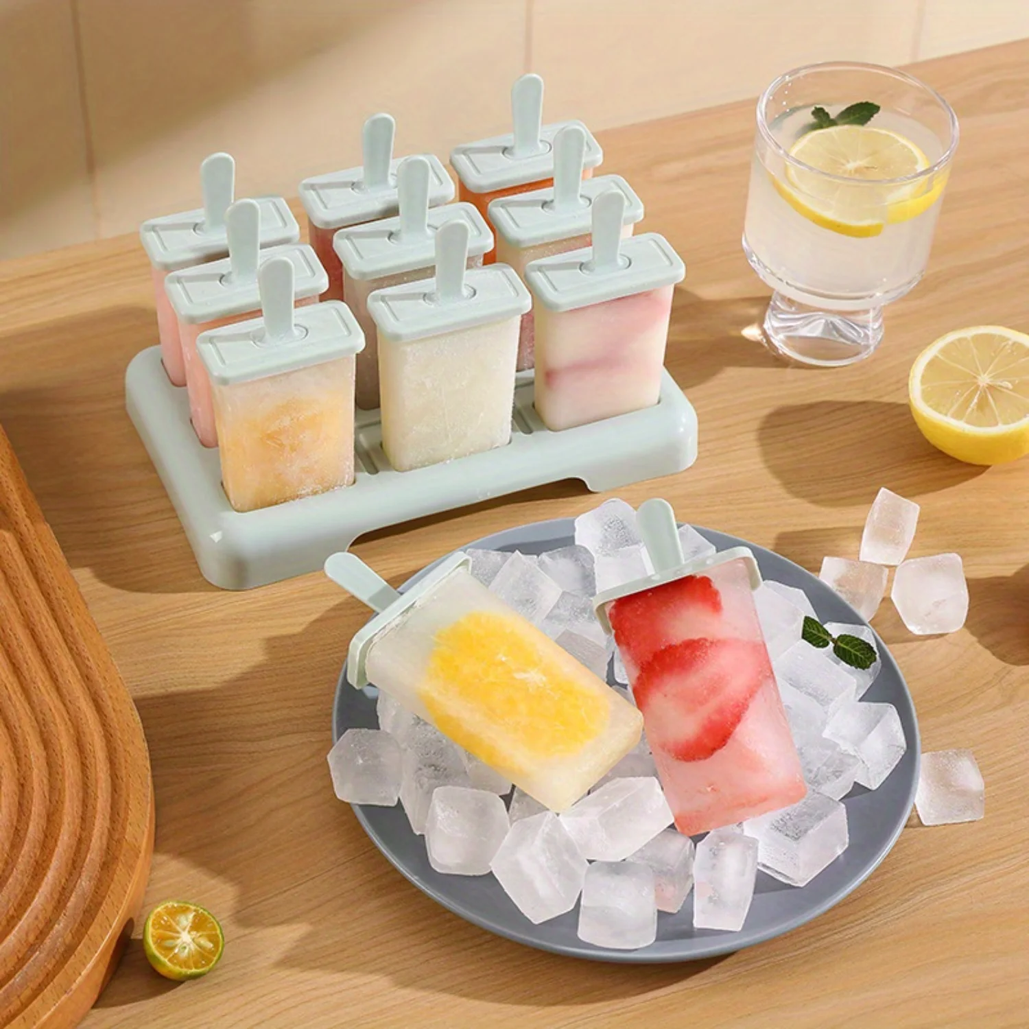 Cavity Plastic Popsicle Mold Set, Homemade Ice Maker with Sticks, BPA Free, Dishwasher Safe, for DIY Ice Cream or Fruit Pops -
Cavity Plastic Popsicle Mold Set, Homemade Ice Maker with Sticks, BPA Free, Dishwasher Safe, for DIY Ice Cream or Fruit Pops -