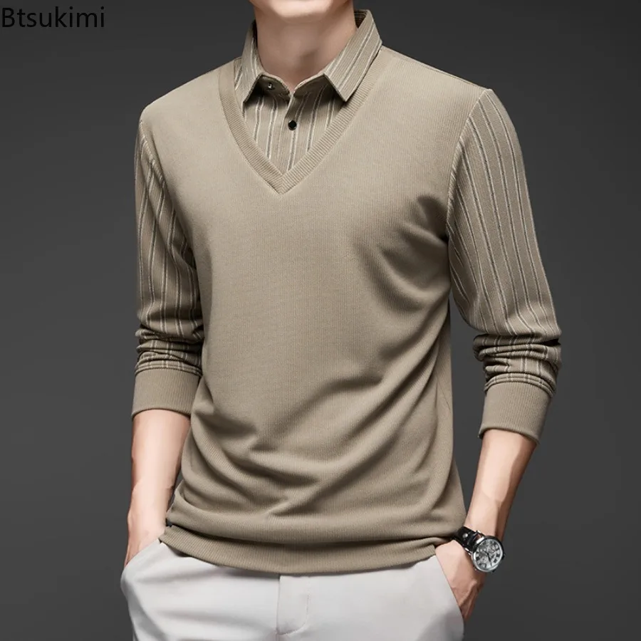 Men's Vintage Long Sleeve Striped Polo Shirts Spring and Autumn New Style Basic Bottoming Streetwear Business Tops Male Clothing
Men's Vintage Long Sleeve Striped Polo Shirts Spring and Autumn New Style Basic Bottoming Streetwear Business Tops Male Clothing