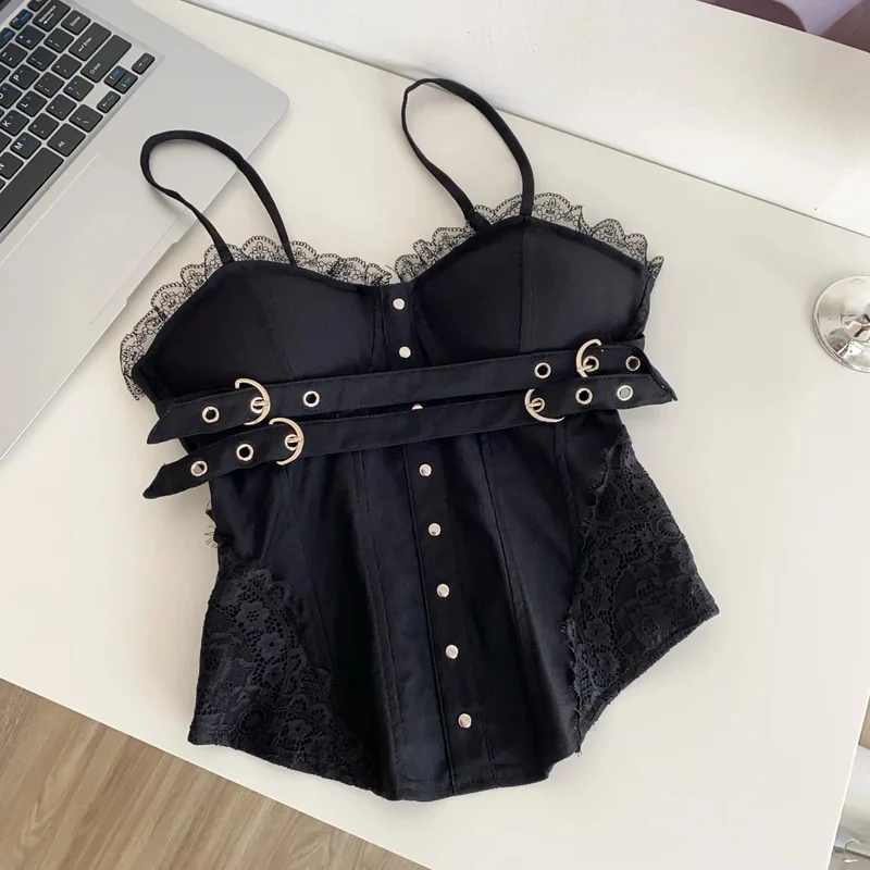 Sexy sleeveless lace backless Tanks Top Corset Bustier Camis Chic Crop Top Women Party Sling Top Y2k
Sexy sleeveless lace backless Tanks Top Corset Bustier Camis Chic Crop Top Women Party Sling Top Y2k