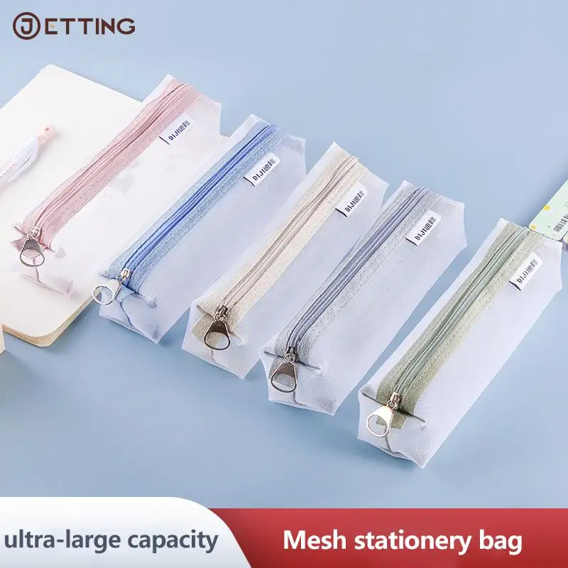 Transparent Stationery Pencil Bag Student Examination Dedicated Nylon Mesh Pen Case Unisex Large Capacity Pouch School Supplies
Transparent Stationery Pencil Bag Student Examination Dedicated Nylon Mesh Pen Case Unisex Large Capacity Pouch School Supplies