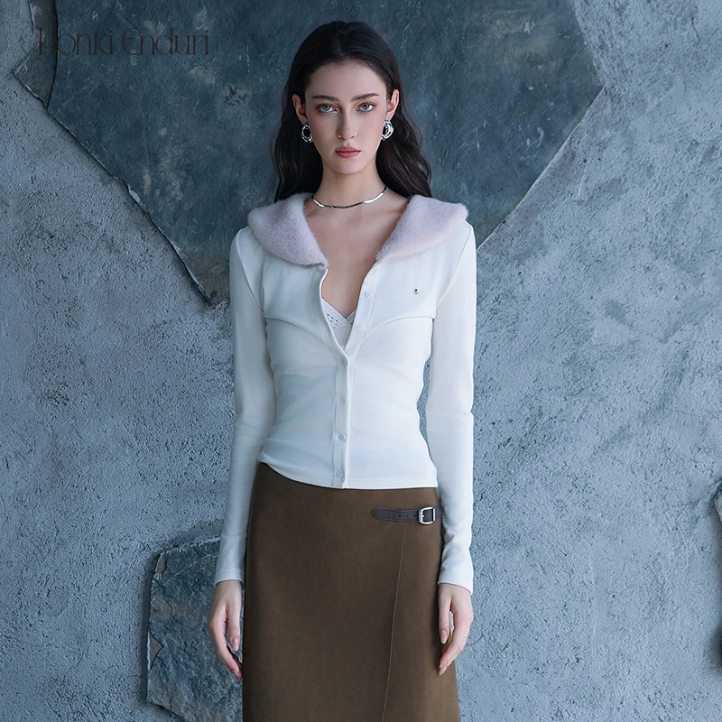 Женский приталенный вязаный кардиган Honki Enduri с меховым воротником, длинными рукавами, квадратным вырезом, однотонный, J25404
Женский приталенный вязаный кардиган Honki Enduri с меховым воротником, длинными рукавами, квадратным вырезом, однотонный, J25404