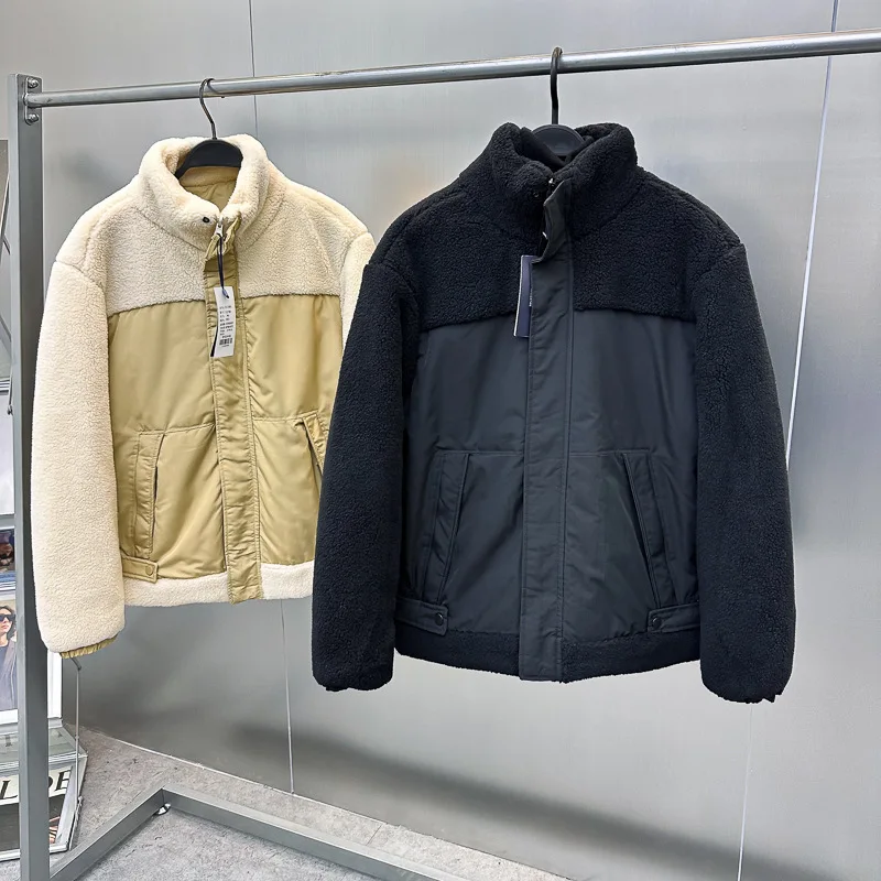 Faionable Winter Men's Clothing Bird Poer Lamb Fur Cotton Jaet Loose Fit Thiened Stand Collar Workwear Patchwork
Faionable Winter Men's Clothing Bird Poer Lamb Fur Cotton Jaet Loose Fit Thiened Stand Collar Workwear Patchwork