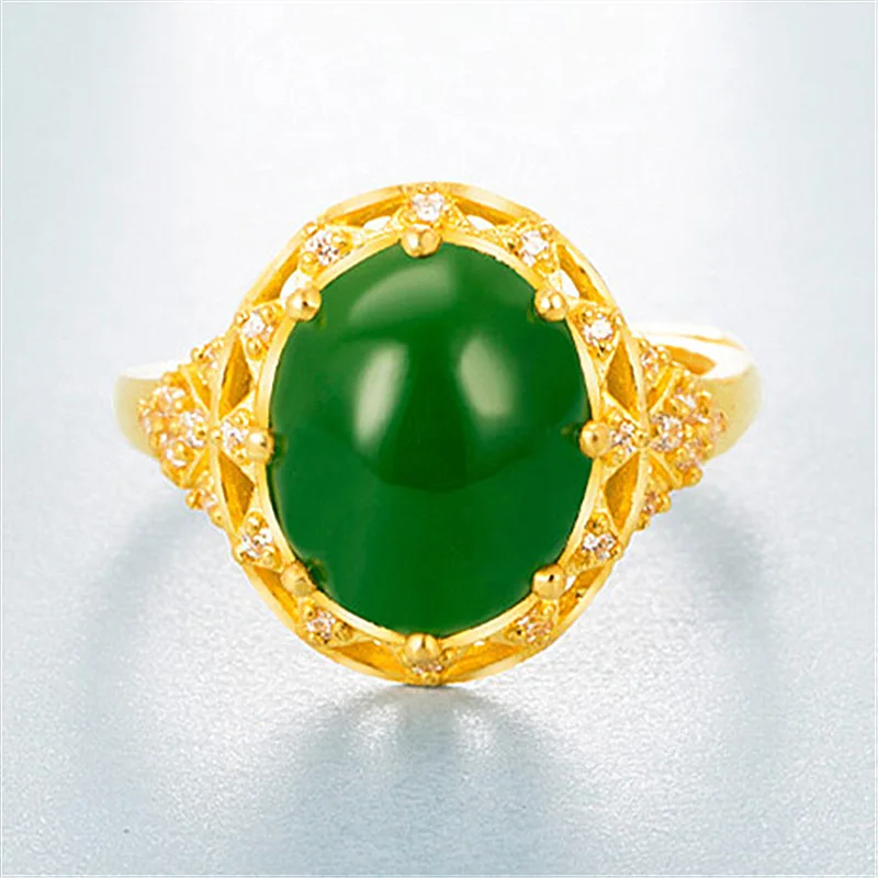 Green Natural Jade Rings Real Jewelry Stone Carved Gemstone Vintage Luxury Gifts for Women 18K Gold Plated Designer
Green Natural Jade Rings Real Jewelry Stone Carved Gemstone Vintage Luxury Gifts for Women 18K Gold Plated Designer