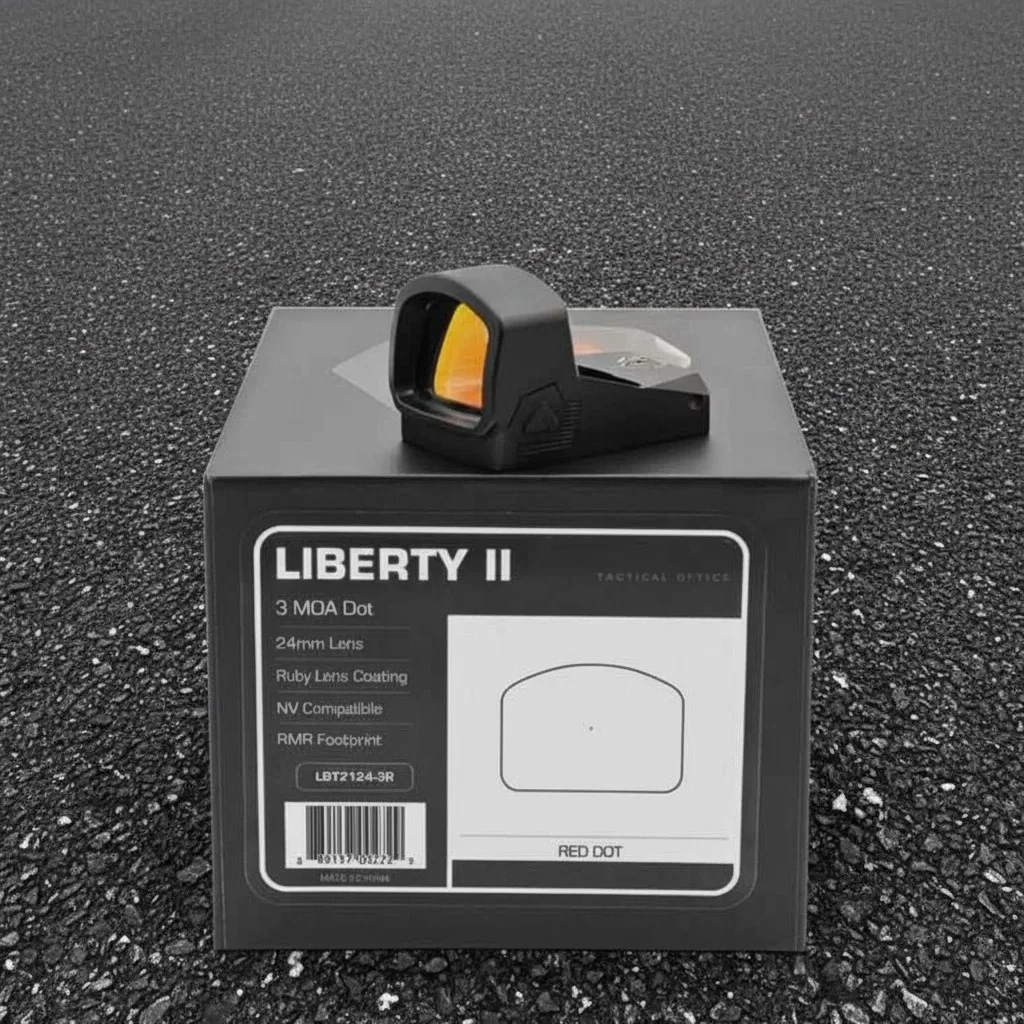 Liberty II Versatile Optic 1x24 RedGreen 3MOA Dot Multi-Reticle Shake N' Wake Hunting Tactical Shooting Range Training Scope
Liberty II Versatile Optic 1x24 RedGreen 3MOA Dot Multi-Reticle Shake N' Wake Hunting Tactical Shooting Range Training Scope