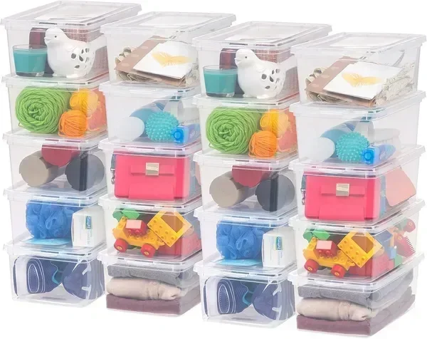 20-Pack Storage Bins with Lids, 6 Quart, Shoe Boxes Clear Stackable Containers Organize Shoes Closet
20-Pack Storage Bins with Lids, 6 Quart, Shoe Boxes Clear Stackable Containers Organize Shoes Closet