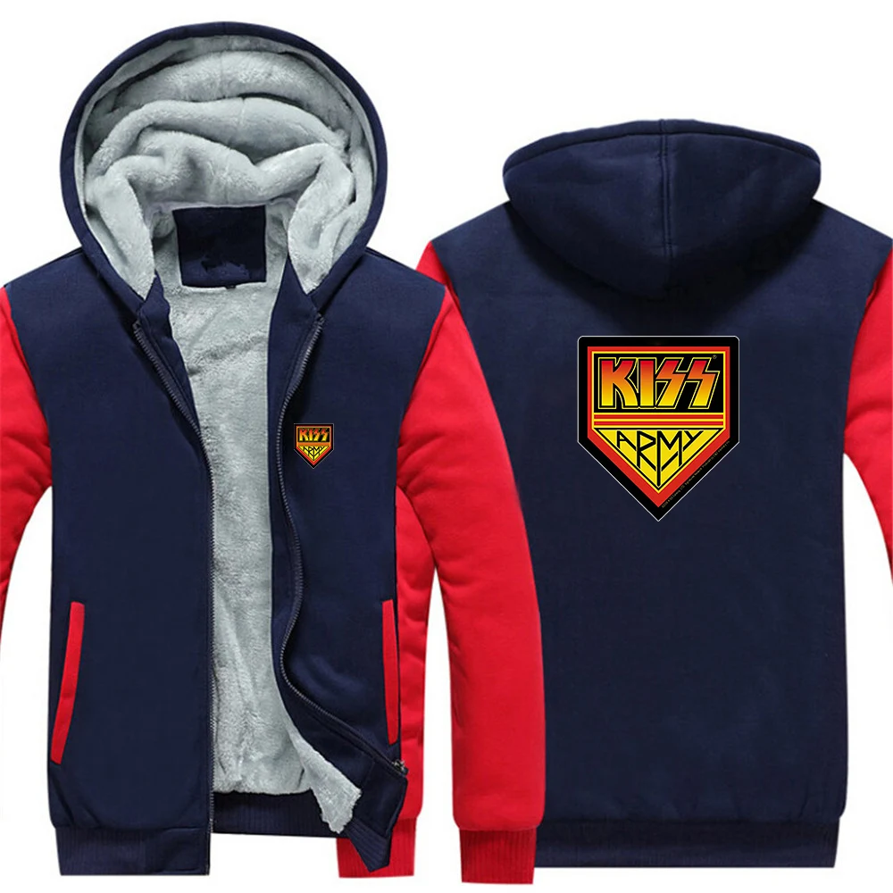 Rock Band Kiss 2024 Autumn Winter Men's Print High Quality Cold Prevention Warm Zipper Splicing Sleeve Thickened Hoodies
Rock Band Kiss 2024 Autumn Winter Men's Print High Quality Cold Prevention Warm Zipper Splicing Sleeve Thickened Hoodies