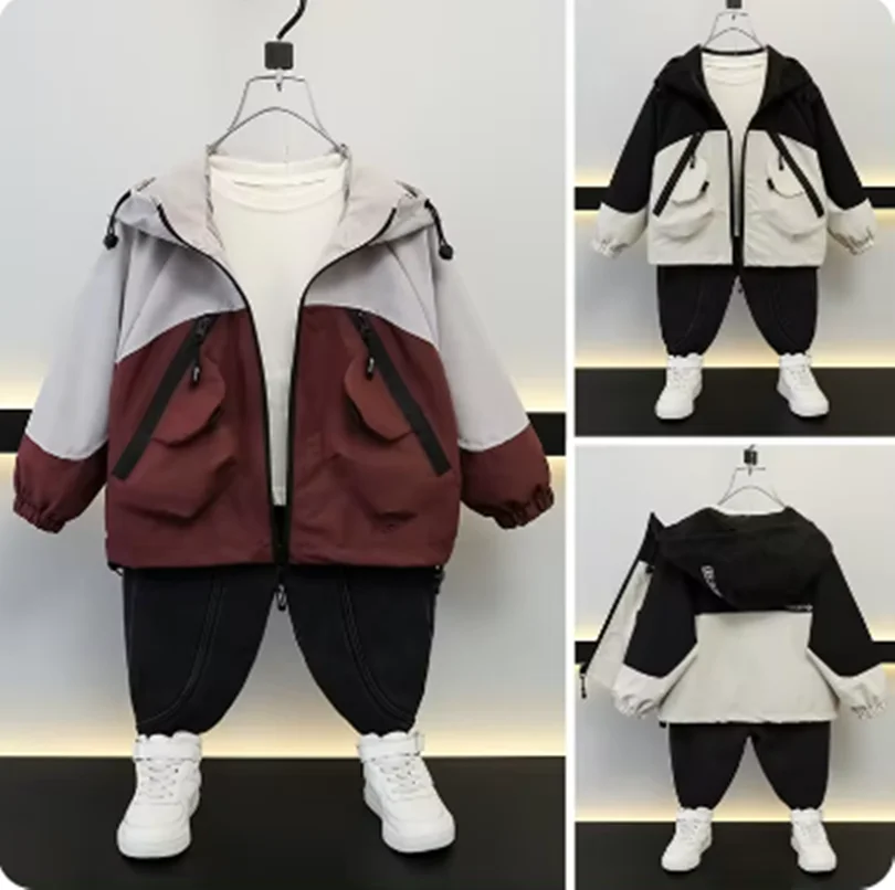Boy Color Matching Overalls Coat Spring Autumn New Children's Handsome Hooded Stormtrooper Child Foreign Style 90-150cm
Boy Color Matching Overalls Coat Spring Autumn New Children's Handsome Hooded Stormtrooper Child Foreign Style 90-150cm