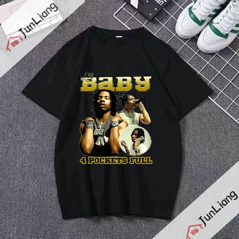 Футболка Lil Baby Rapper в стиле хип-хоп, футболка с короткими рукавами, унисекс, портретная уникальная классическая дышащая футболка, топы Camisetas
Футболка Lil Baby Rapper в стиле хип-хоп, футболка с короткими рукавами, унисекс, портретная уникальная классическая дышащая футболка, топы Camisetas