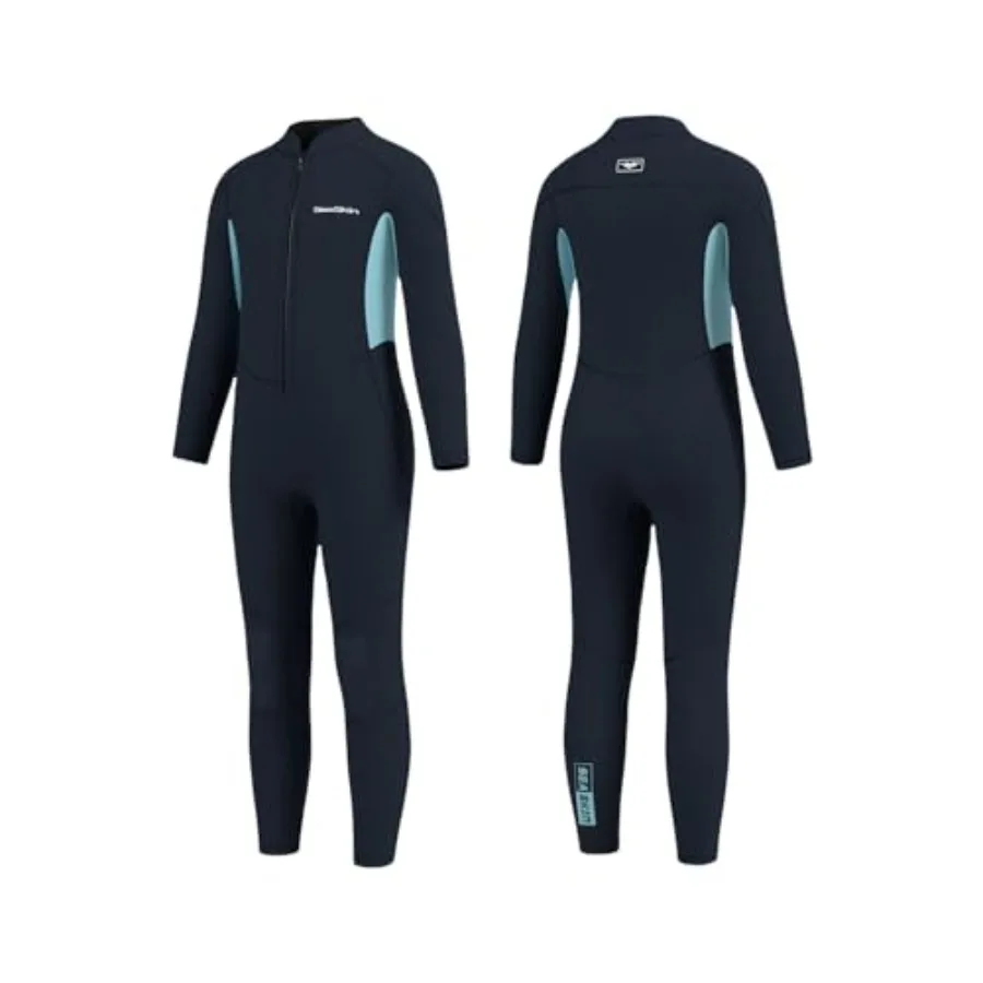 wetsuit for swimming diving water sports: 3mm neoprene front zip full-body thermal suit in black and blue quick-dry and flexibl
wetsuit for swimming diving water sports: 3mm neoprene front zip full-body thermal suit in black and blue quick-dry and flexibl
