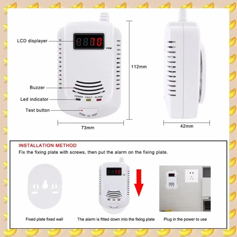 A45U 1 PCS Gas Detector Gas Alarm Sensor Methane Propane White Gas Leak Detector LCD Security, EU Plug
A45U 1 PCS Gas Detector Gas Alarm Sensor Methane Propane White Gas Leak Detector LCD Security, EU Plug