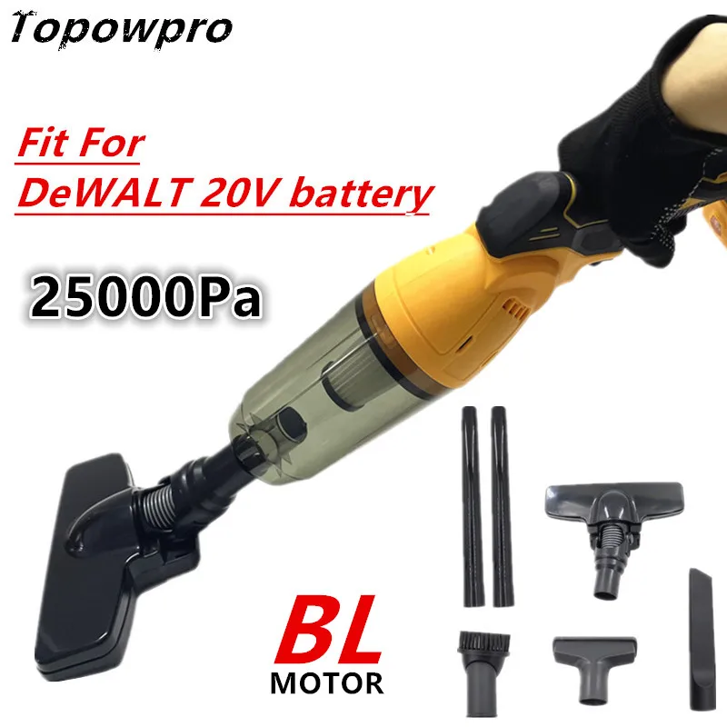 Brushless Vacuum Cleaner 25000PA Cordless Handheld Portable Car Vacuum Cleaner Home & Car & Pet Fit For DeWALT 20V Battery
Brushless Vacuum Cleaner 25000PA Cordless Handheld Portable Car Vacuum Cleaner Home & Car & Pet Fit For DeWALT 20V Battery