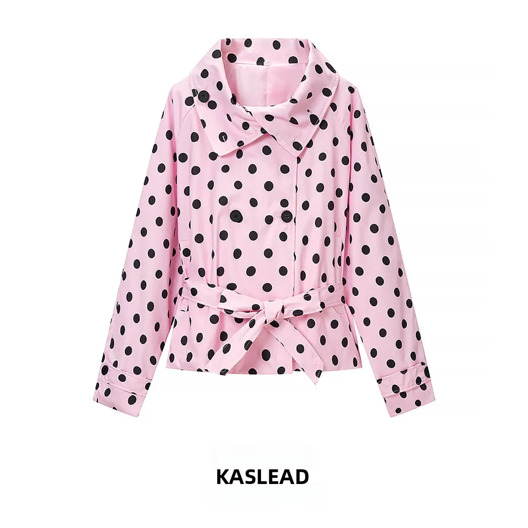 KASLEAD New Women's Fashionable Polka Dot Long Sleeve Short Coat Street Style Versatile Outerwear Polyester Fiber
KASLEAD New Women's Fashionable Polka Dot Long Sleeve Short Coat Street Style Versatile Outerwear Polyester Fiber