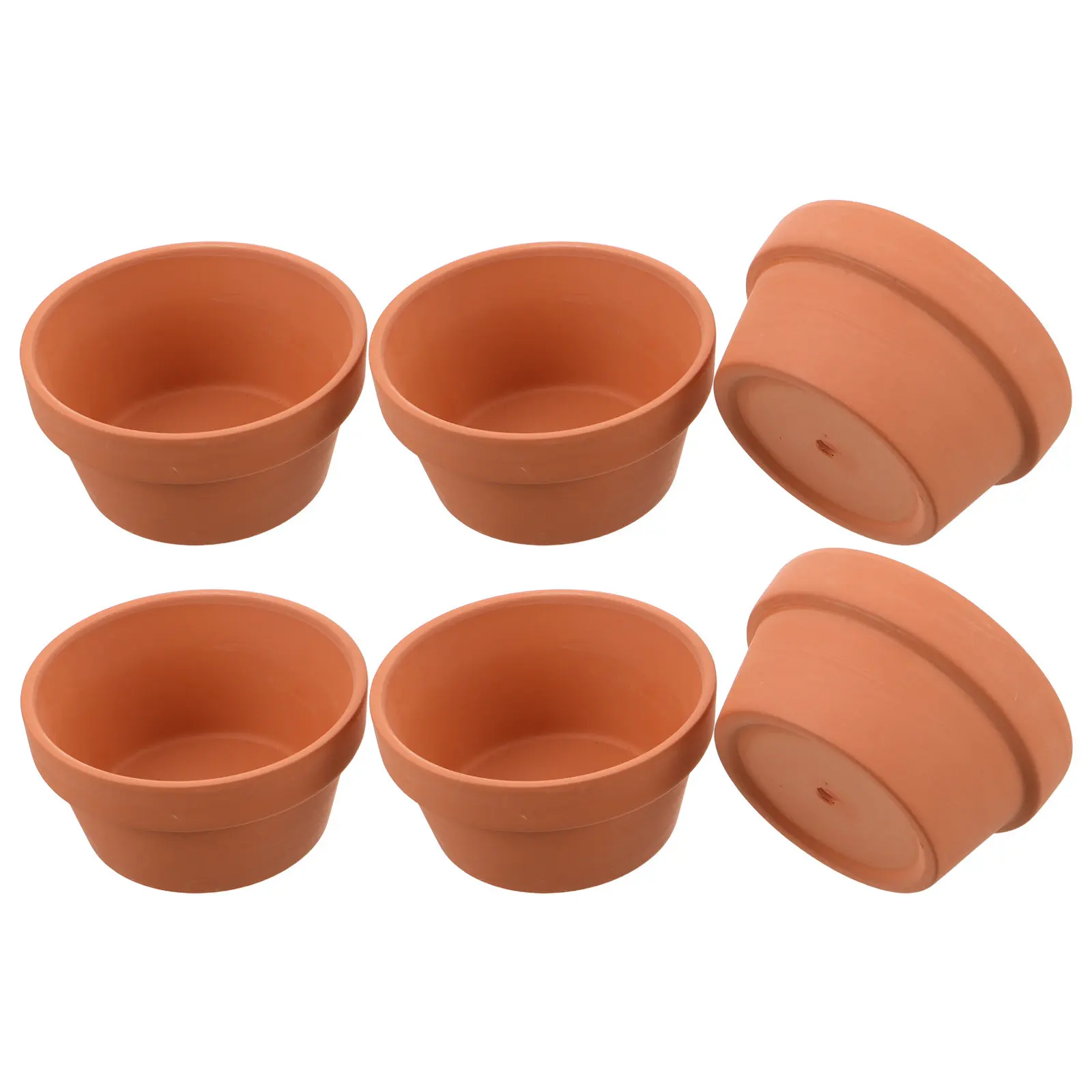 6Pcs Terracotta Flower Pots Mini Clay Planters Natural Breathable Succulent Cactus Nursery Indoor Outdoor Desktop Small Plant
6Pcs Terracotta Flower Pots Mini Clay Planters Natural Breathable Succulent Cactus Nursery Indoor Outdoor Desktop Small Plant