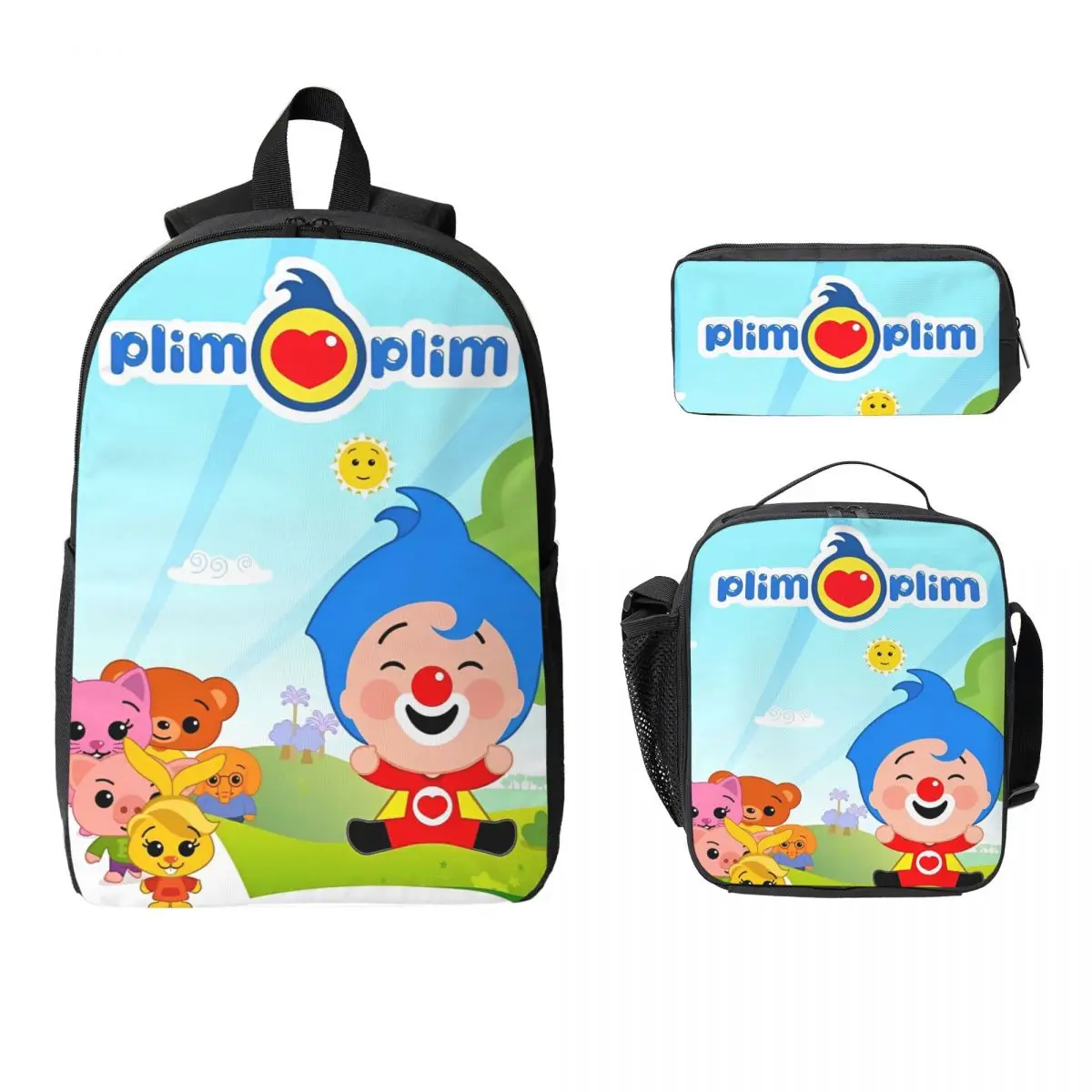 3Pcs Plim-Plims merch Backpack Set for Girls Boys Pencil Boxes Bookbag Sets with Lunch Box For School Students Knapsack
3Pcs Plim-Plims merch Backpack Set for Girls Boys Pencil Boxes Bookbag Sets with Lunch Box For School Students Knapsack