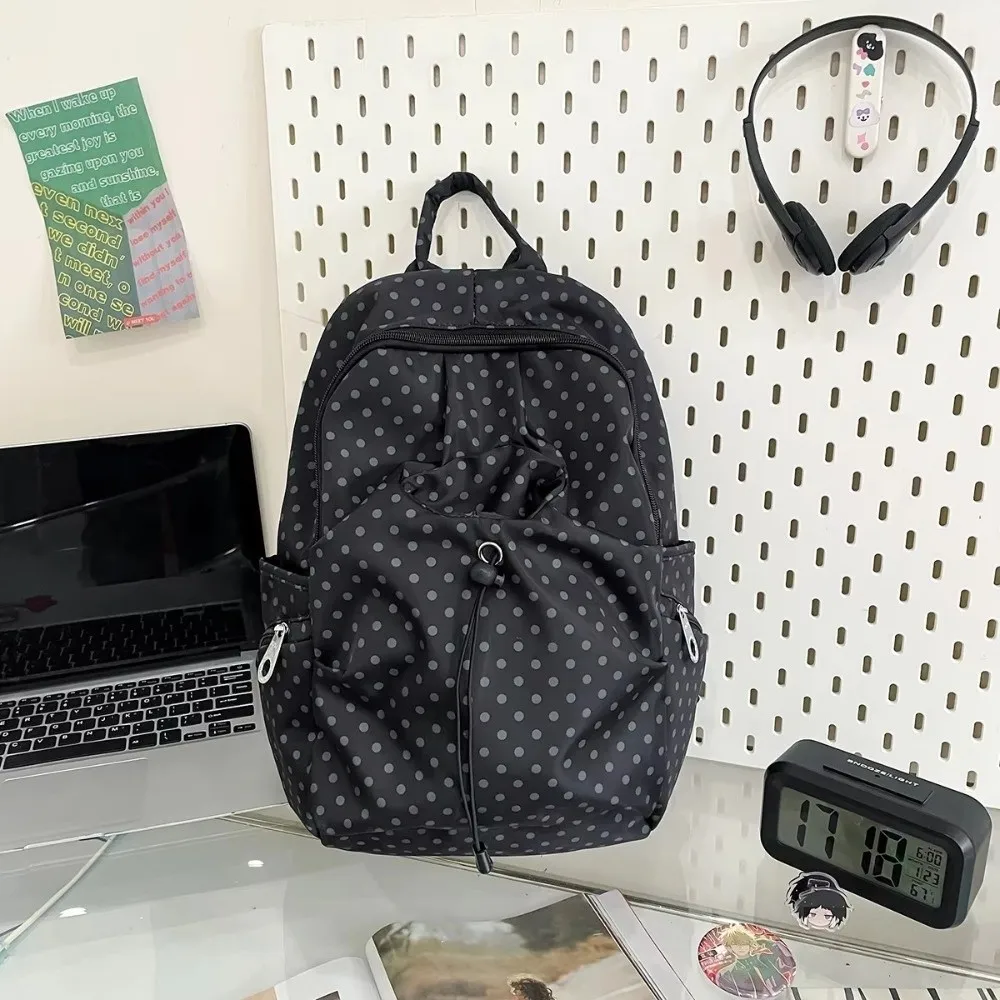 Korean Style Polka Dot Women's Backpack Lightweight Nylon Backpack Bag School Bag For Students Travel Use
Korean Style Polka Dot Women's Backpack Lightweight Nylon Backpack Bag School Bag For Students Travel Use