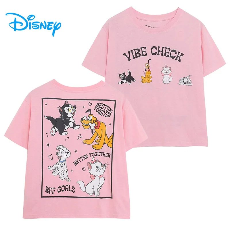 Короткая футболка Disney Marie Cat Figaro Pluto с круглым вырезом, женская футболка с героями мультфильмов, топ, женская повседневная футболка с коротким рукавом, летняя уличная одежда 
Короткая футболка Disney Marie Cat Figaro Pluto с круглым вырезом, женская футболка с героями мультфильмов, топ, женская повседневная футболка с коротким рукавом, летняя уличная одежда