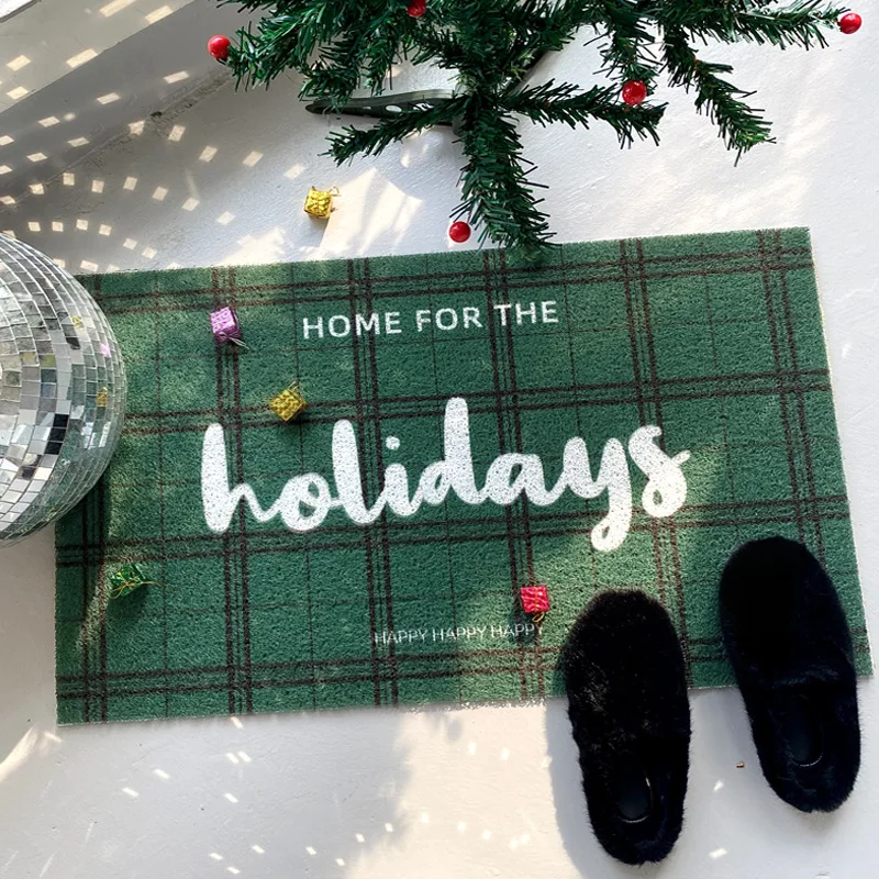 Holiday Christmas Wire Loop Entrance Mat Plaid Pattern Festive Text Slogan Dust-Removing Non-Slip House Door Mat
Holiday Christmas Wire Loop Entrance Mat Plaid Pattern Festive Text Slogan Dust-Removing Non-Slip House Door Mat