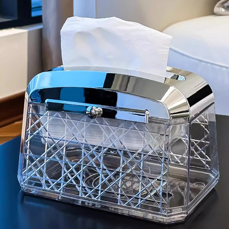 Tissue box, living room, high-end light luxury creative pumping carton, high-end napkin storage box, pumping box
Tissue box, living room, high-end light luxury creative pumping carton, high-end napkin storage box, pumping box