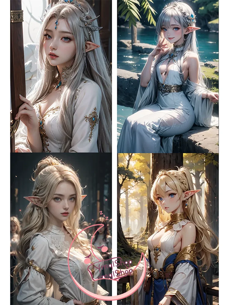 Dakimakura Cover Unlimited AI Custom Size Double-sided Print Life-size Body Skin-Friendly Fabric four girl-elf body pillow case
Dakimakura Cover Unlimited AI Custom Size Double-sided Print Life-size Body Skin-Friendly Fabric four girl-elf body pillow case
