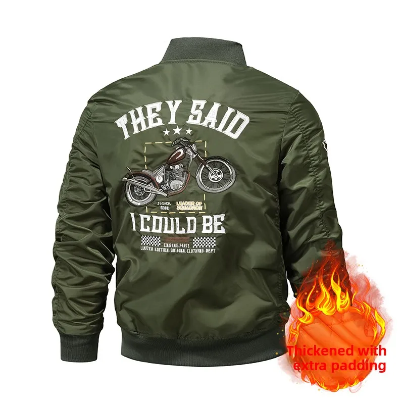 Men's Flight Jacket Outerwear 2025 Spring New Style Slim Fit Embroidered Heavy Duty Baseball Shirt Casual Loose Polyester Jacket
Men's Flight Jacket Outerwear 2025 Spring New Style Slim Fit Embroidered Heavy Duty Baseball Shirt Casual Loose Polyester Jacket