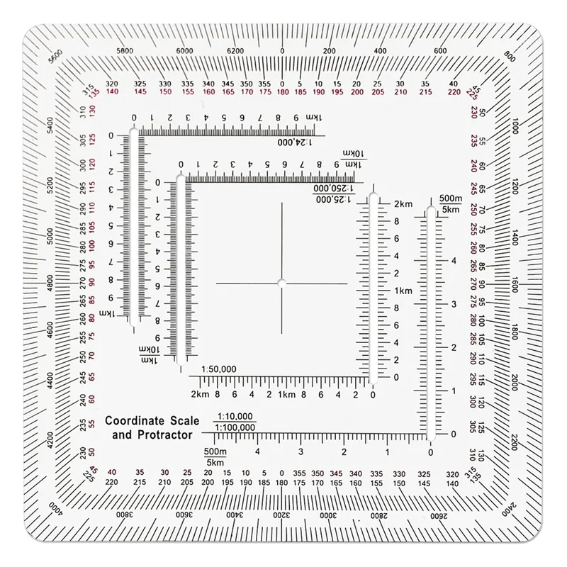 Square Military Coordinate Scale Protractor For Land Navigation, Military Style UTM/MGRS Coordinate Scale
Square Military Coordinate Scale Protractor For Land Navigation, Military Style UTM/MGRS Coordinate Scale
