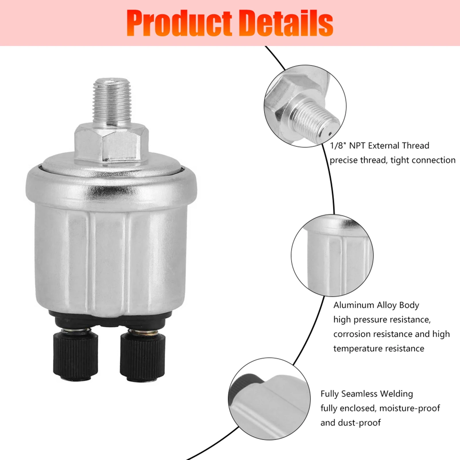 1/8NPT Oil Pressure Sensor Diesel Generator Oil Pressure Sensor 0 to 10 1/8NPT for Diesel Generator
1/8NPT Oil Pressure Sensor Diesel Generator Oil Pressure Sensor 0 to 10 1/8NPT for Diesel Generator
