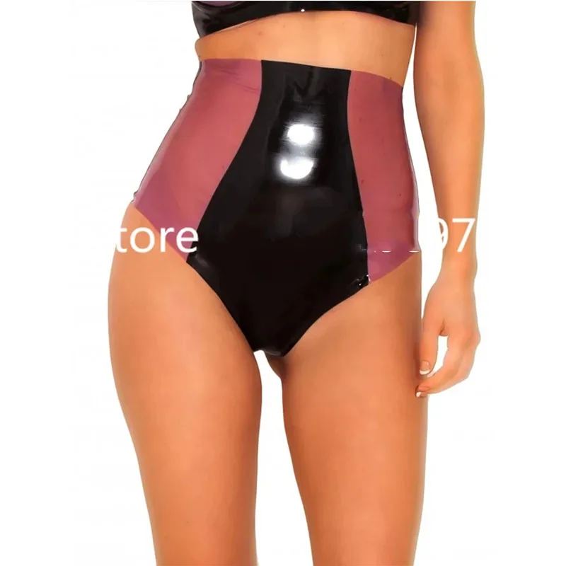 Latex Shorts High Waist Transparent Purple with Black Underwear Rubber Fetish Briefs Lingerie Plus Size Custom Made
Latex Shorts High Waist Transparent Purple with Black Underwear Rubber Fetish Briefs Lingerie Plus Size Custom Made