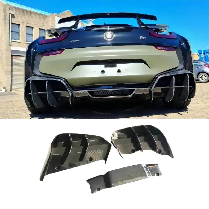 I8 Real Carbon Fiber FRP Rear Bumper Diffuser with Big Fin Side Splitter Apron Spoiler for BMW I8 2014 2015 2016 2017 2018 2019
I8 Real Carbon Fiber FRP Rear Bumper Diffuser with Big Fin Side Splitter Apron Spoiler for BMW I8 2014 2015 2016 2017 2018 2019