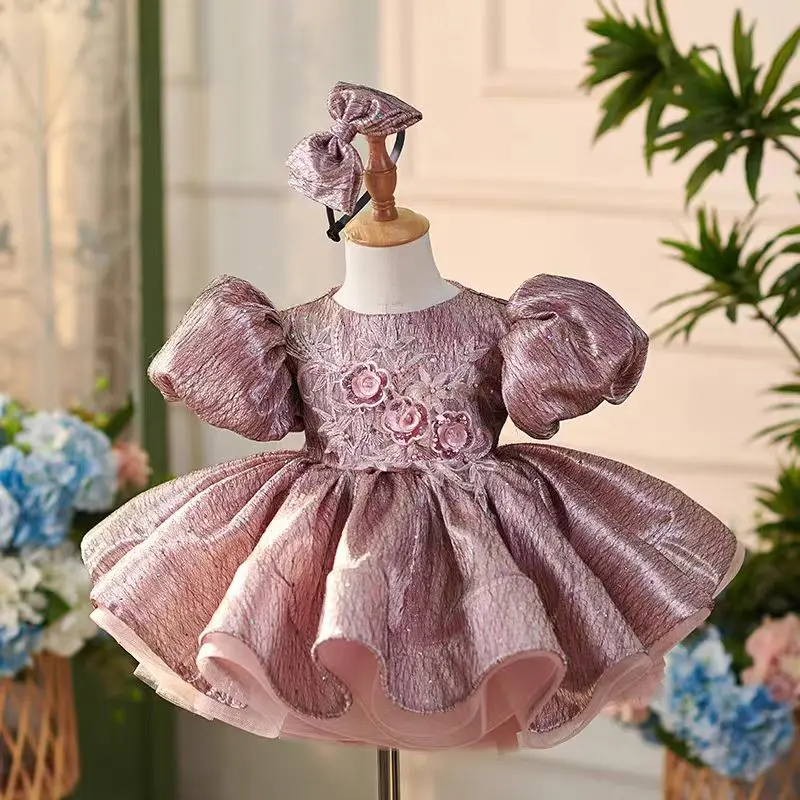 Dreamy Vow Elegant Pink Girl Dress Puff Sleeved Satin Embroidered for Kids Party Spring Summer Knee Length Ball Gown J312
Dreamy Vow Elegant Pink Girl Dress Puff Sleeved Satin Embroidered for Kids Party Spring Summer Knee Length Ball Gown J312