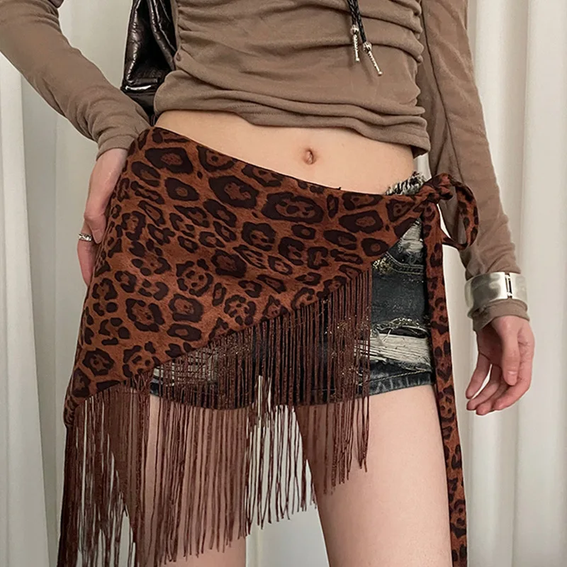 Millennium Spice Girl Style Leopard Print Fringed Fart Curtain Female American Y2K Retro Wide Belt with Jeans Waist Seal Tide
Millennium Spice Girl Style Leopard Print Fringed Fart Curtain Female American Y2K Retro Wide Belt with Jeans Waist Seal Tide