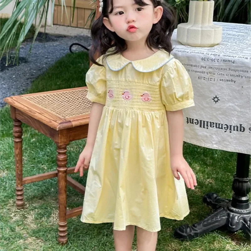 Birthday Princess Short Sleeved Dresses Children Vestidos Clothes 2025 Girls Baby Summer Dress Cute Duck Embroidery Kids
Birthday Princess Short Sleeved Dresses Children Vestidos Clothes 2025 Girls Baby Summer Dress Cute Duck Embroidery Kids