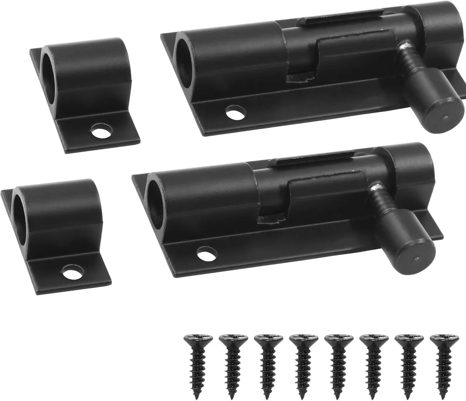 2 Pack 2 Inch Heavy Duty Sliding Door Latch, Aluminum Alloy Mini Slide Bolt Lock for Security Gate, Garage, Warehouse, Black
2 Pack 2 Inch Heavy Duty Sliding Door Latch, Aluminum Alloy Mini Slide Bolt Lock for Security Gate, Garage, Warehouse, Black