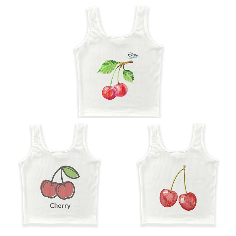 3 Piece Tank Tops Women 2025 New Cherry Pattern Print Crop Tops Casual Vest Tee Shirt Multi-style Summer Top Streetwear Clothes
3 Piece Tank Tops Women 2025 New Cherry Pattern Print Crop Tops Casual Vest Tee Shirt Multi-style Summer Top Streetwear Clothes