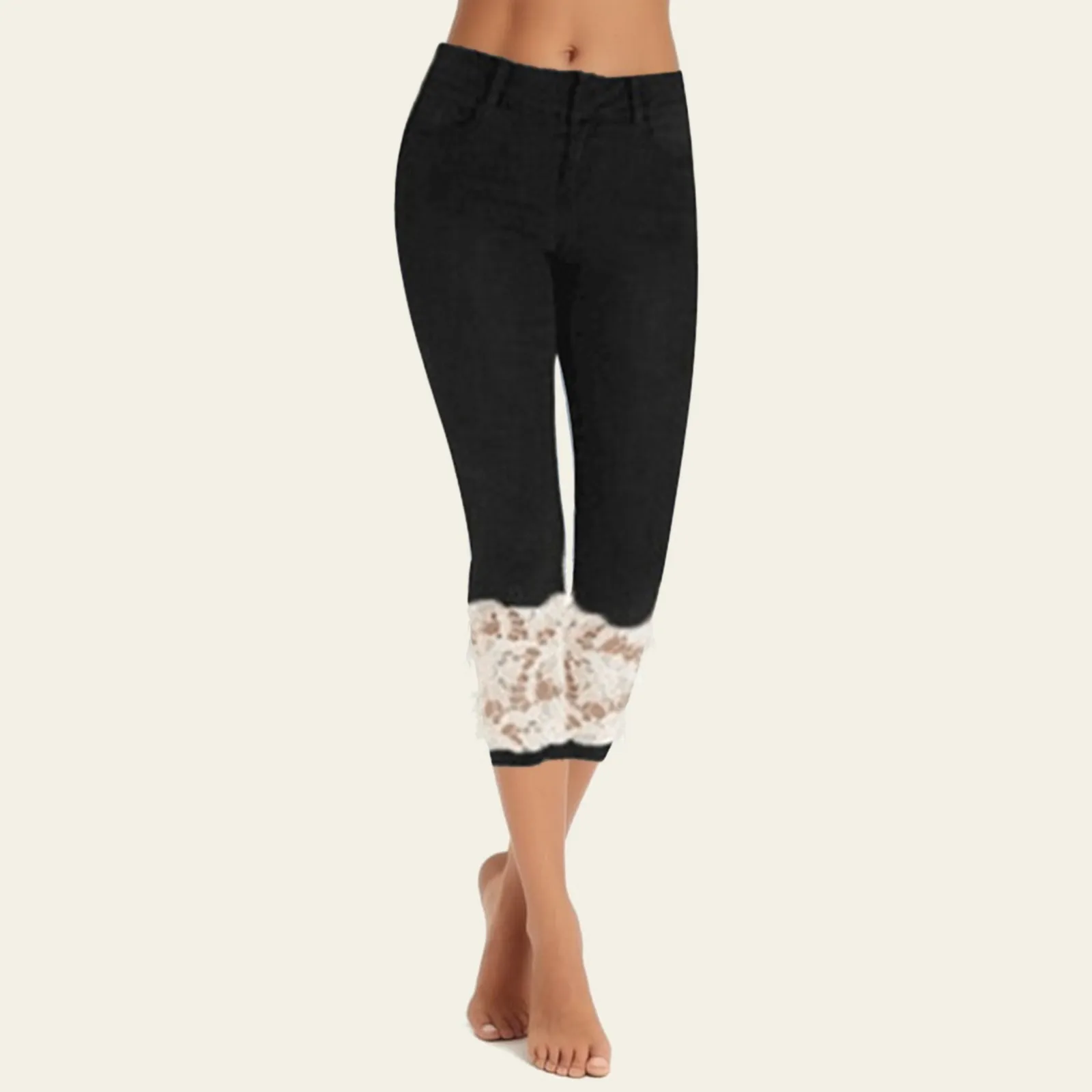 2024 Summer Capri Pants For Women Lace Splicing Plus Size Stretchy Ladies Calf Jeans Skinny Casual Cropped Denim Trousers
2024 Summer Capri Pants For Women Lace Splicing Plus Size Stretchy Ladies Calf Jeans Skinny Casual Cropped Denim Trousers