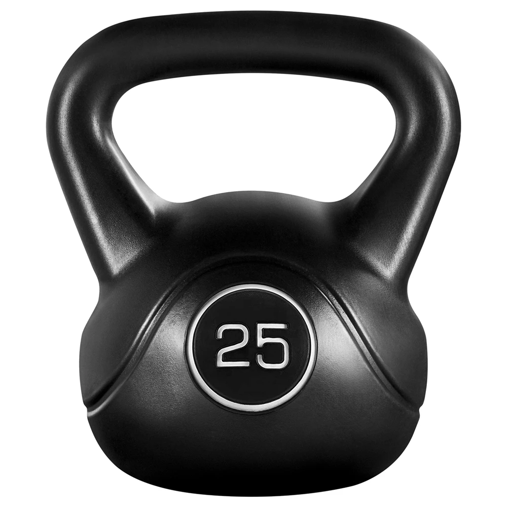 HDPE-coated kettlebell for home gym fitness training, 25-pound weight
HDPE-coated kettlebell for home gym fitness training, 25-pound weight