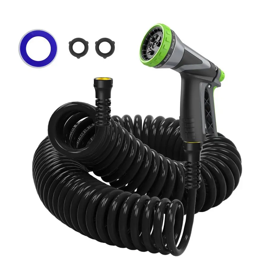 Hose,3 8 EVA Coil Garden Hose 50 FT,Curly Water Hose Lightweight with Metal Connectors and Swivel Handle,Retractable Garden Hose
Hose,3 8 EVA Coil Garden Hose 50 FT,Curly Water Hose Lightweight with Metal Connectors and Swivel Handle,Retractable Garden Hose