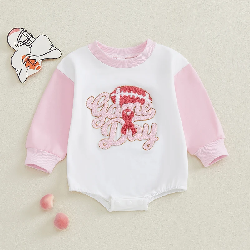 Infant Baby Girl Football Outfit Game Day Sweatshirt Romper Long Sleeve Bubble 1PC Cute Baby Girl Fall Clothes
Infant Baby Girl Football Outfit Game Day Sweatshirt Romper Long Sleeve Bubble 1PC Cute Baby Girl Fall Clothes