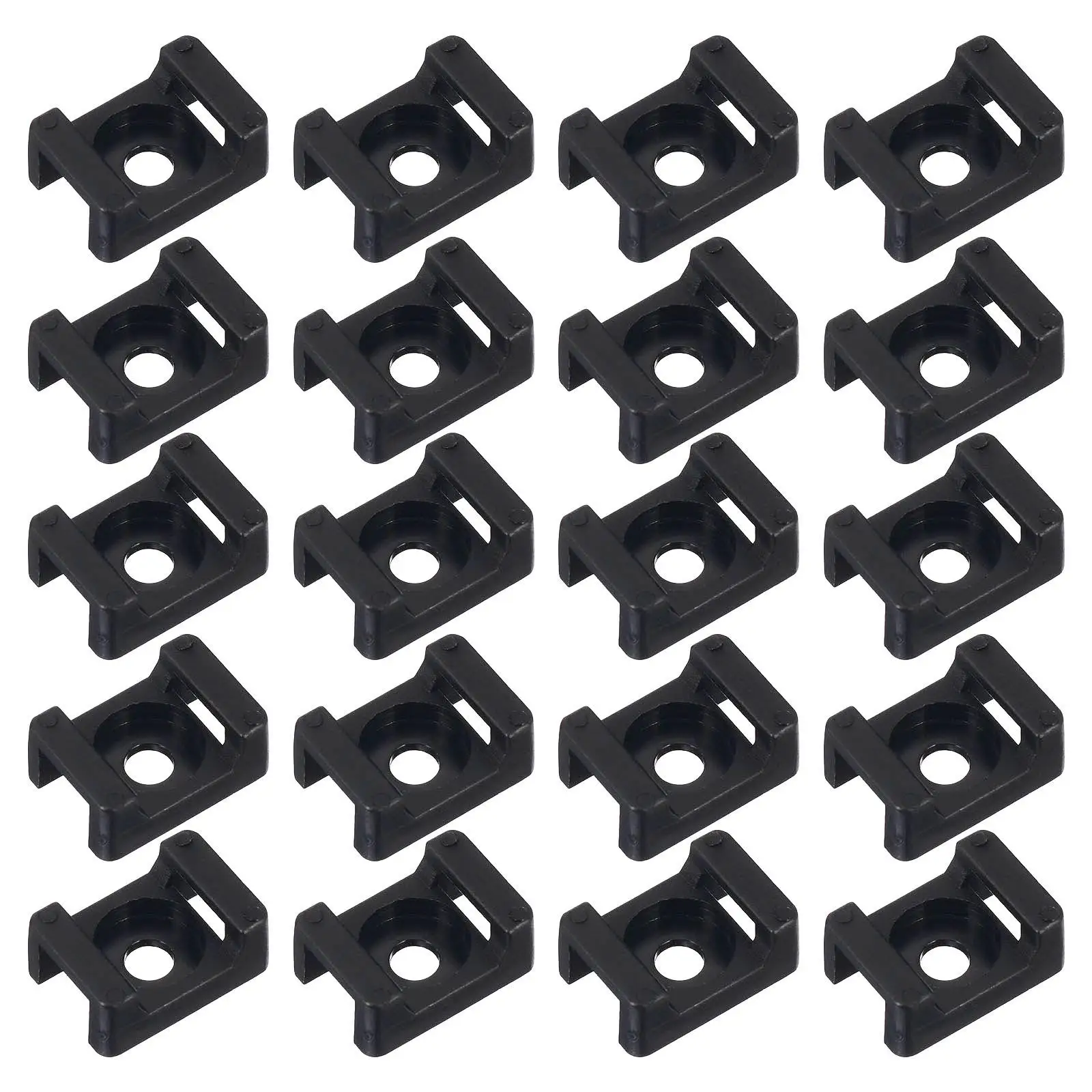 120 Pcs Wire Holder Cable Tie Mount Saddle Base Black Nylon Screw Fix Seat Wire Management Folder Durability Long Use
120 Pcs Wire Holder Cable Tie Mount Saddle Base Black Nylon Screw Fix Seat Wire Management Folder Durability Long Use