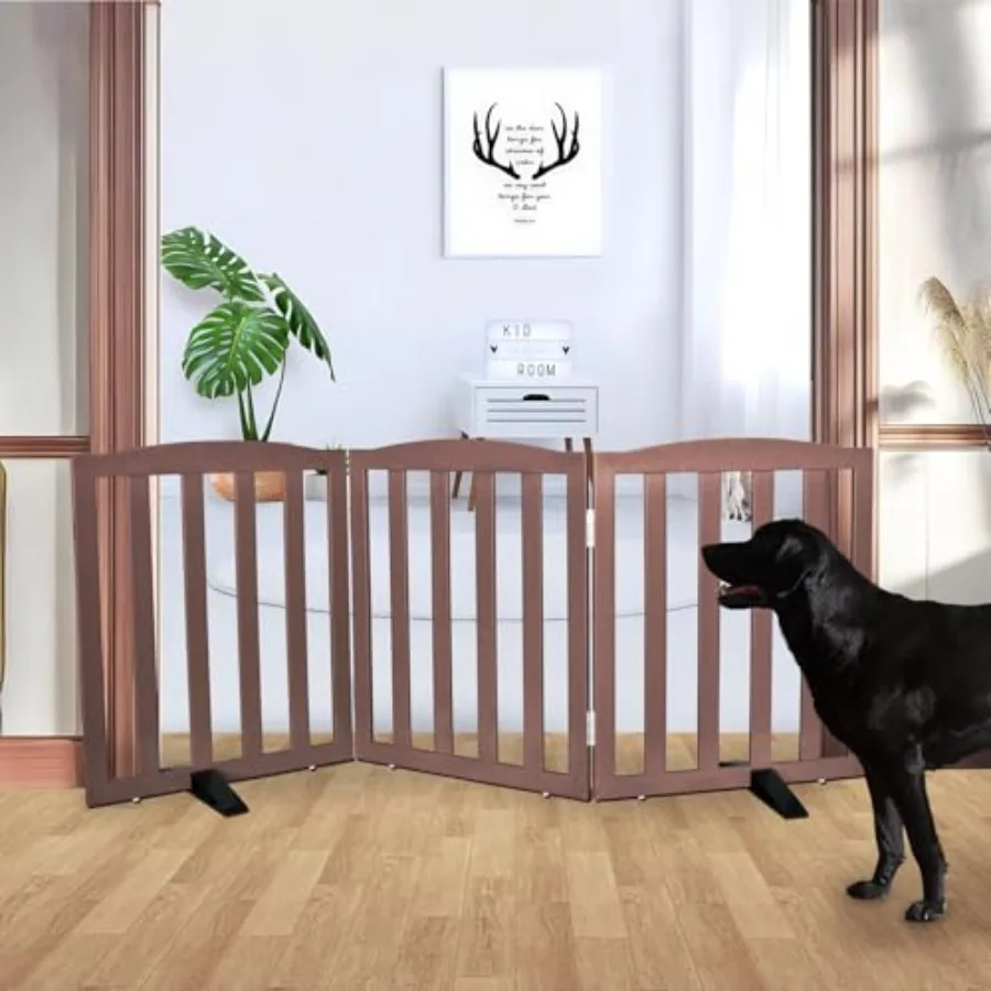 Freestanding Dog Gate IndoorDoggie Gate Foldable Pet Gates for Doorways Stairs or Hallways Wooden Brown Pet Gate for the House
Freestanding Dog Gate IndoorDoggie Gate Foldable Pet Gates for Doorways Stairs or Hallways Wooden Brown Pet Gate for the House