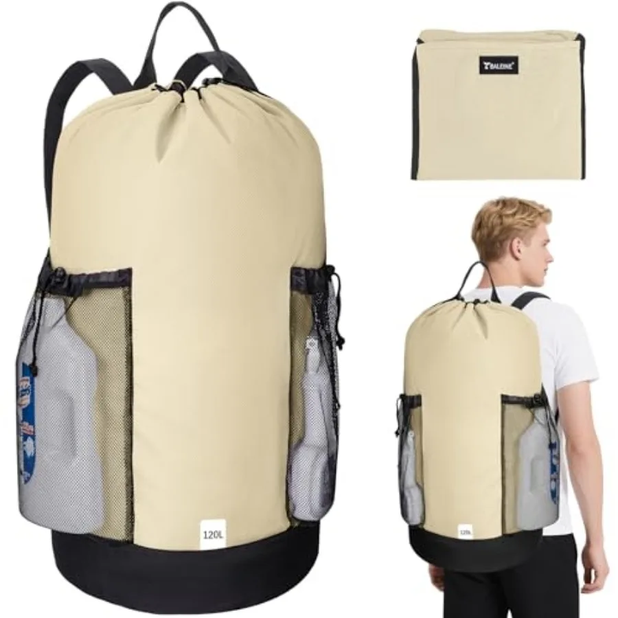 Laundry Bag Backpack, 900D Oxford Fabric Large Travel Laundry Bags with Shoulder Straps and 2 Mesh Pockets for College Dorm, Ap
Laundry Bag Backpack, 900D Oxford Fabric Large Travel Laundry Bags with Shoulder Straps and 2 Mesh Pockets for College Dorm, Ap