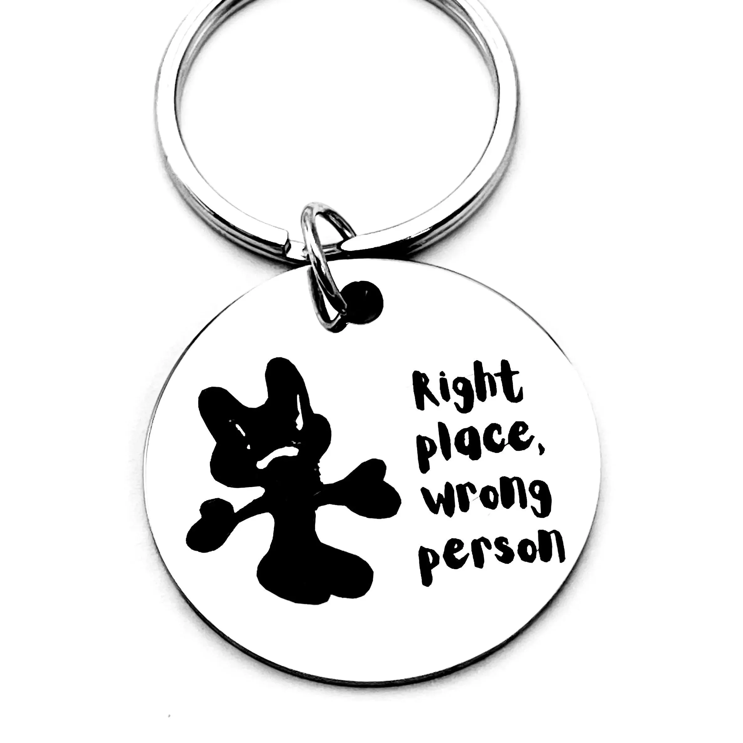 The Right Place, the Wrong Person, Humorous Style, Men's Fashion Accessory Keychain, Gift for Friends - Minimalist Style
The Right Place, the Wrong Person, Humorous Style, Men's Fashion Accessory Keychain, Gift for Friends - Minimalist Style