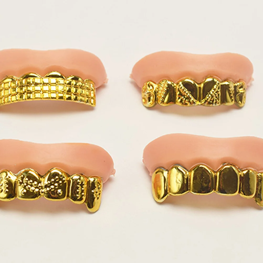 8pcs Fake Teeth Props Funny Halloween Accessories Silver Gold Plating Zombie Cosplay Party Favors Use
8pcs Fake Teeth Props Funny Halloween Accessories Silver Gold Plating Zombie Cosplay Party Favors Use